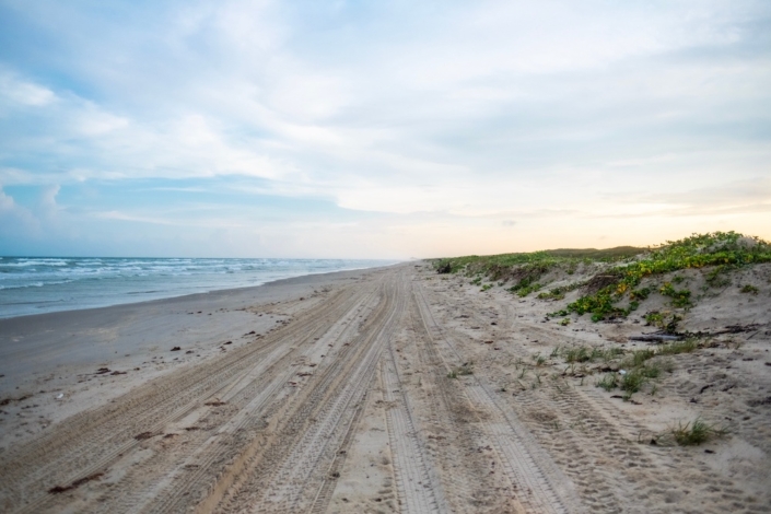 Port Aransas beach after the rain